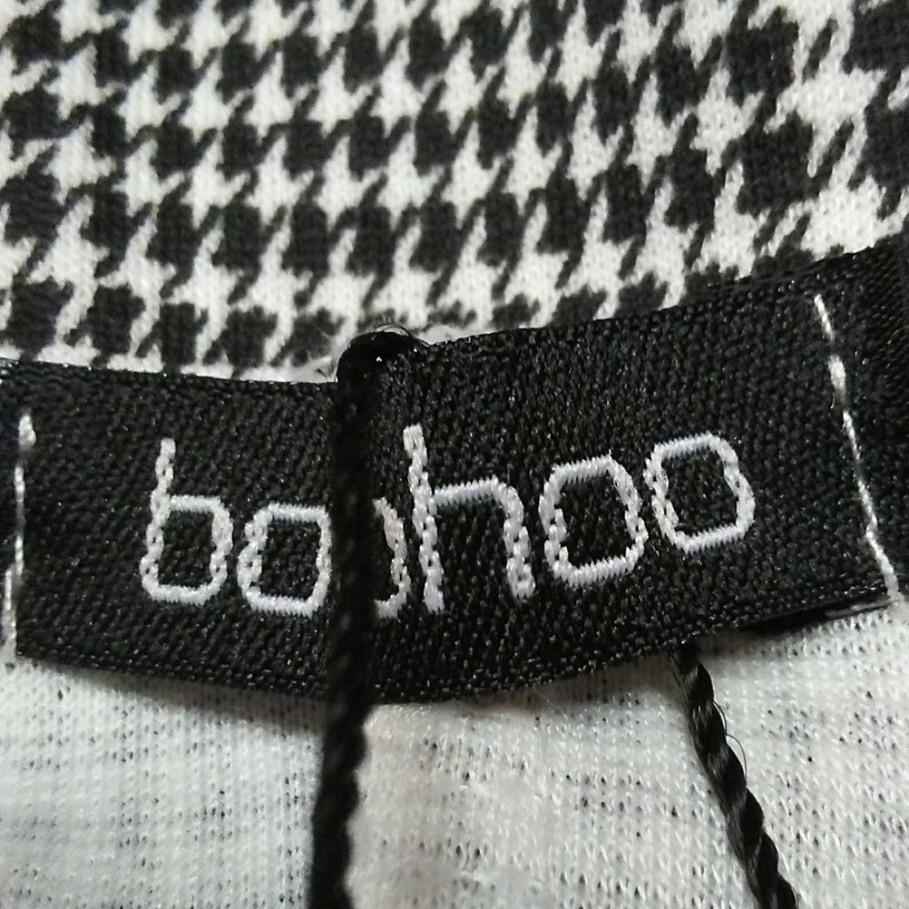 NWT BooHoo Houndstooth Check Pinafore Skirt - Picture 5 of 8